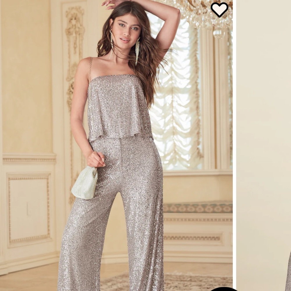 VENUS Sparkling Silver Jumpsuit